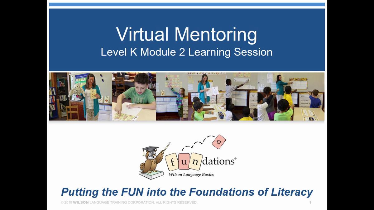 Fundations Level K Module 2 