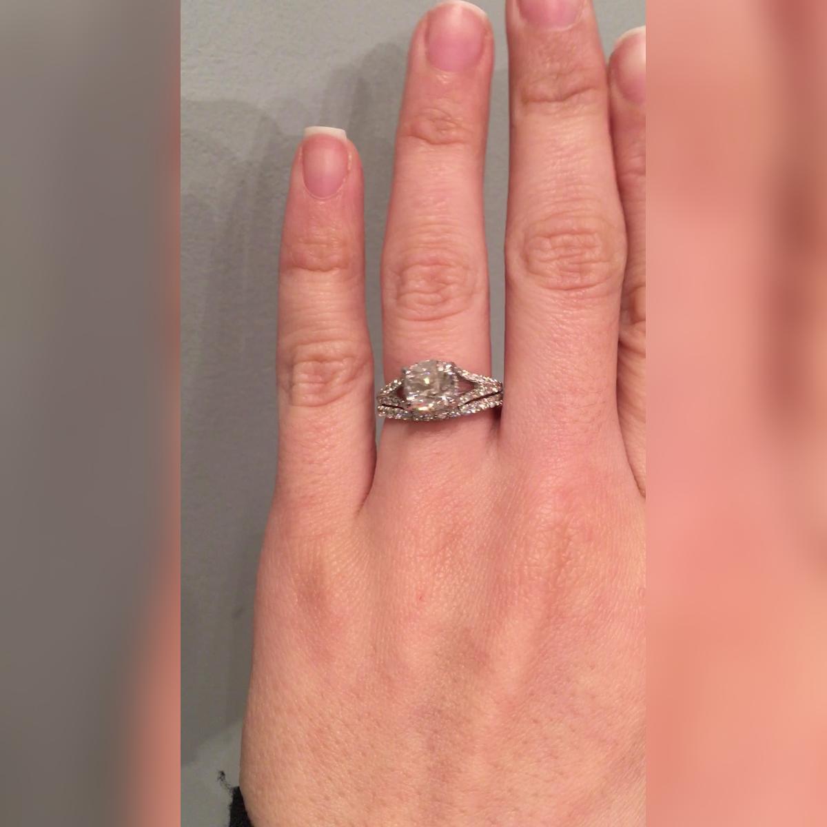 Arielle-Cushion Wedding Band Pairings