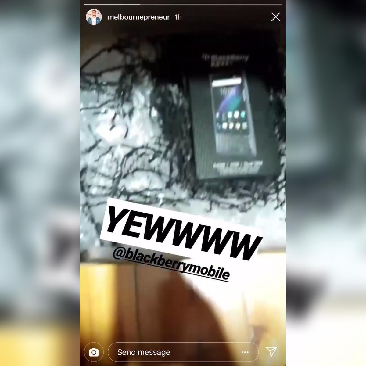 Blackberry -  Robbie Ball -  Instagram Story