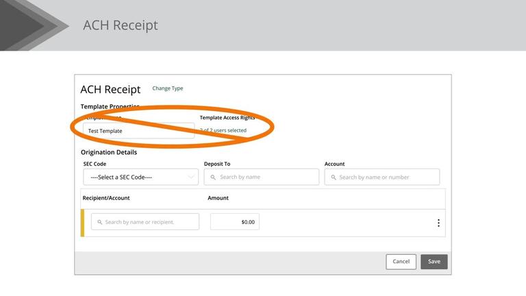 Creating an ACH Receipt