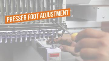 Adjusting the presser foot - TC