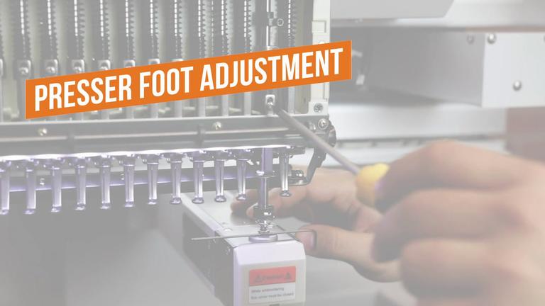 Adjusting the presser foot - TC