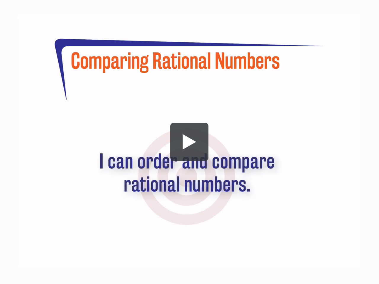 Comparing rational numbers edgems