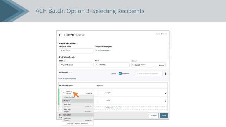 Q2BOB12 - Creating an ACH Batch