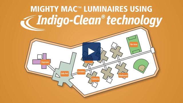Correctional Luminaires using Indigo-Clean Technology