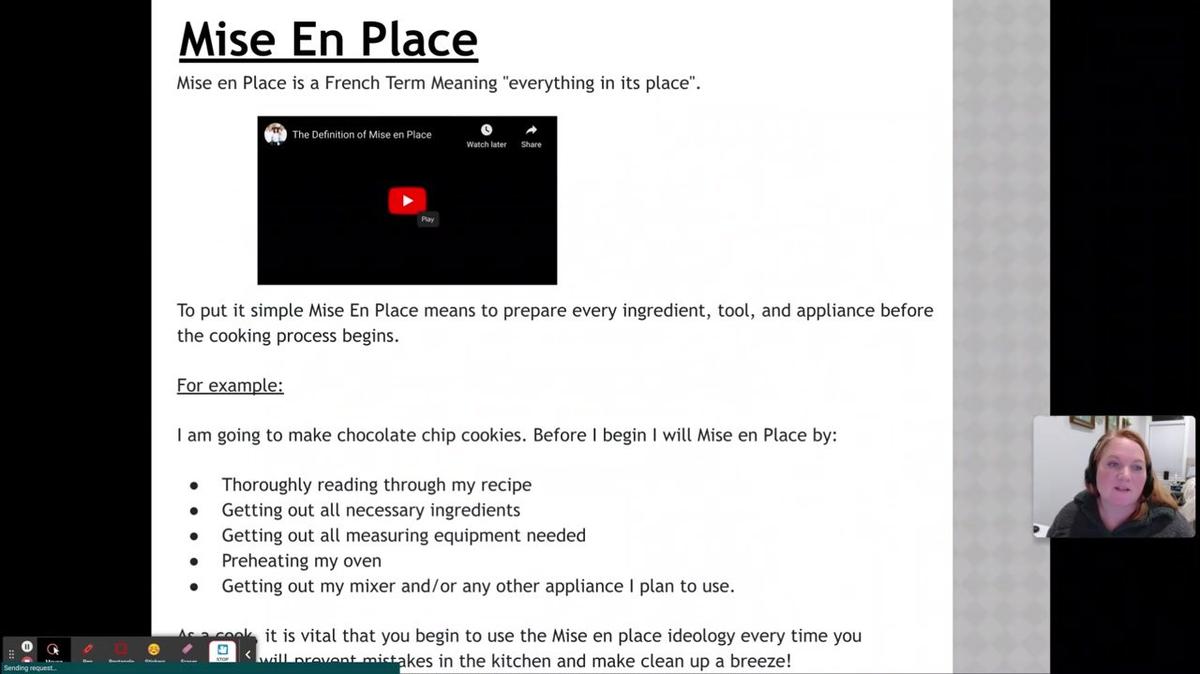 Meier Kitchen Basics, Equipment, and "Mise en Place" (Foods 2)