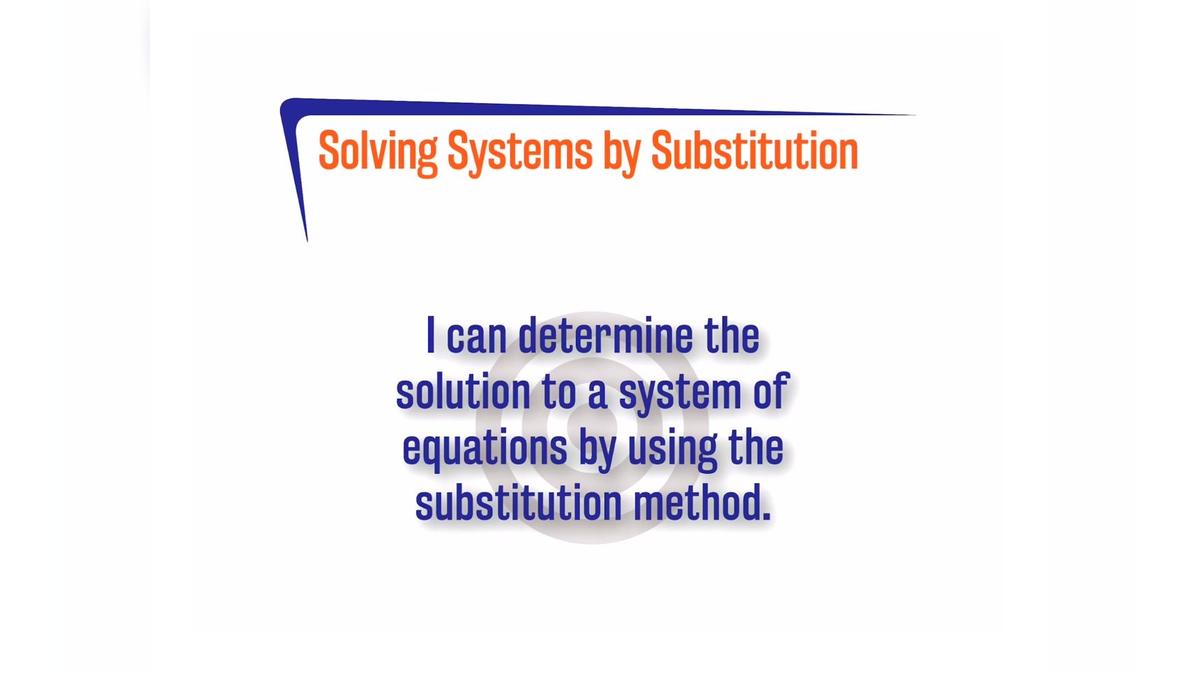 CoreSP 3.5.3 Solving Systems by Substitution