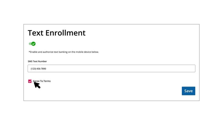 Text Banking Enrollment