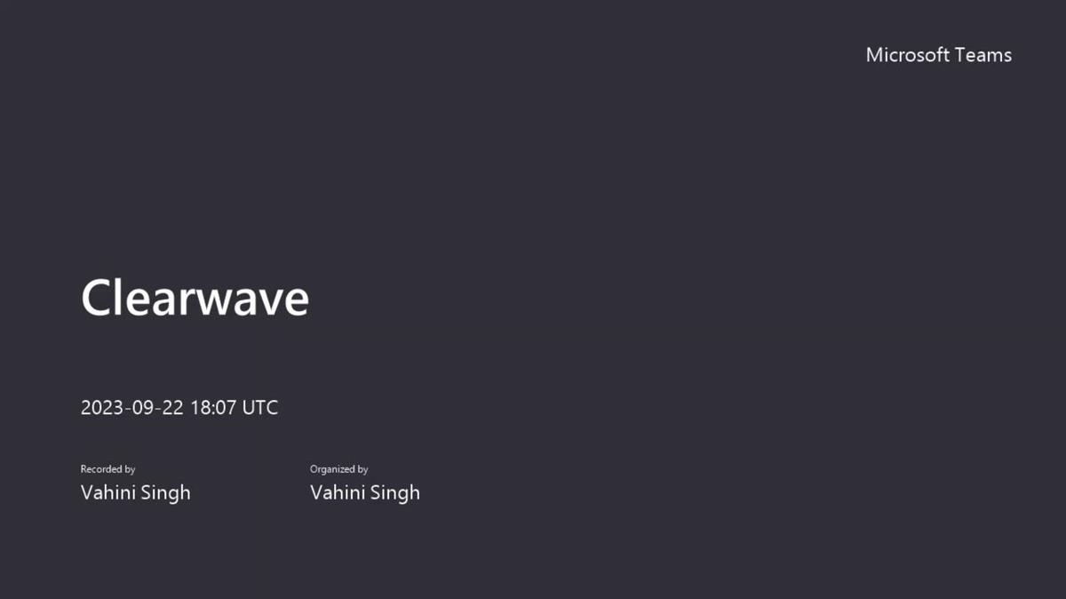 RCM Clearwave Training