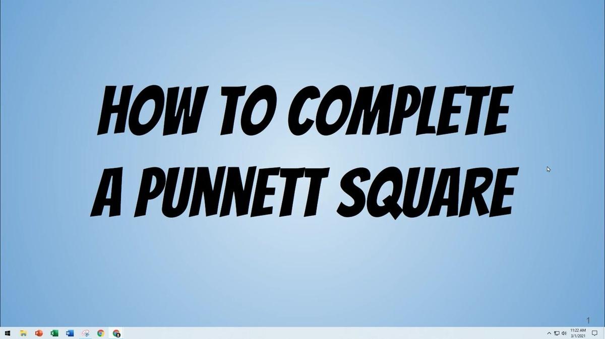 HOW TO Punnett Squares