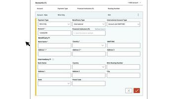 Recipient Setup - International Wire Only