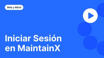 Iniciar Sesión en MaintainX