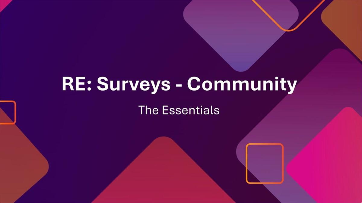 Research Engine: Surveys - Community Audience