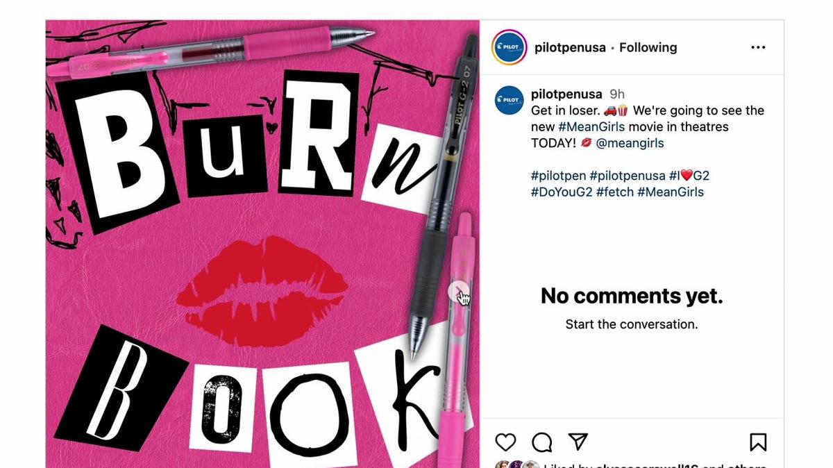 Pilot_MeanGirls_RecapVideo_Instagram Burn Book & Pen Pack Post