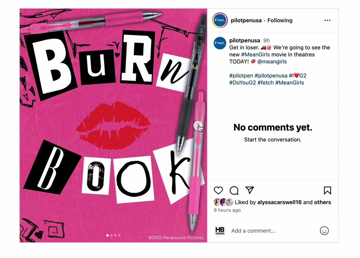Pilot_MeanGirls_RecapVideo_Instagram Burn Book &amp; Pen Pack Post