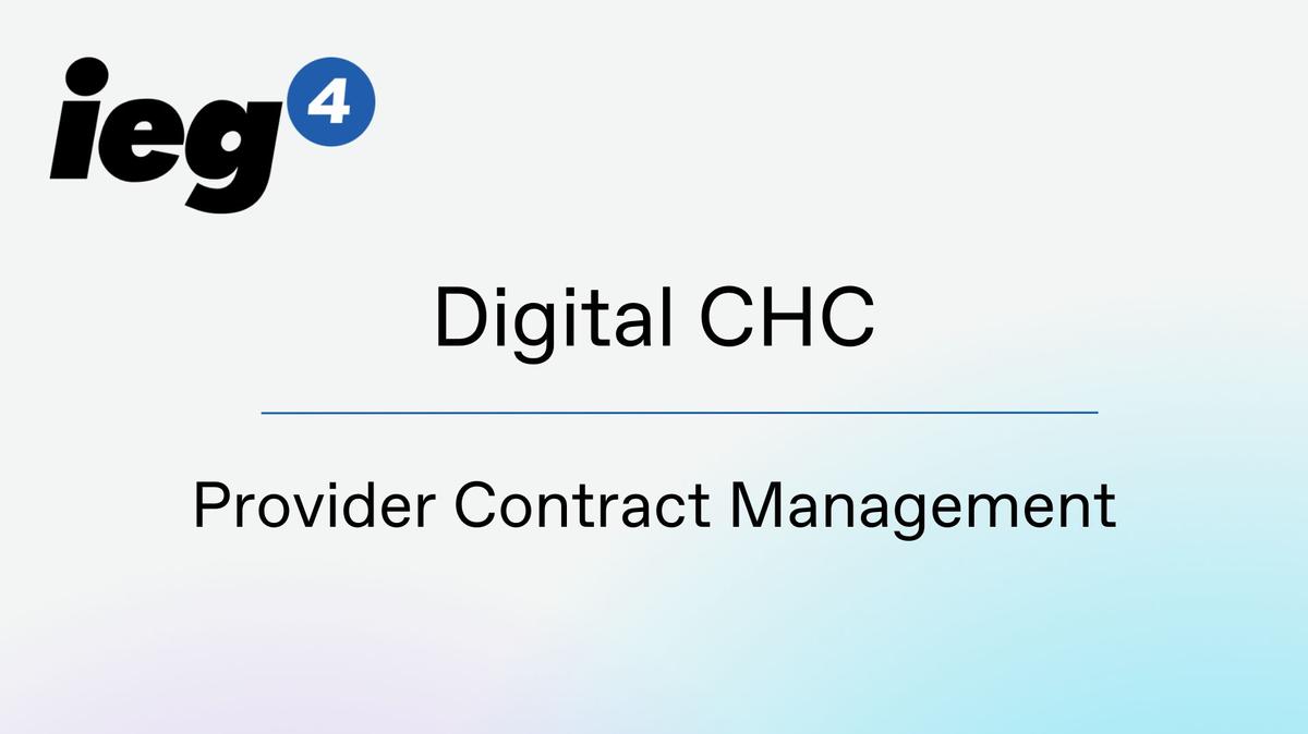 Provider Contract Management