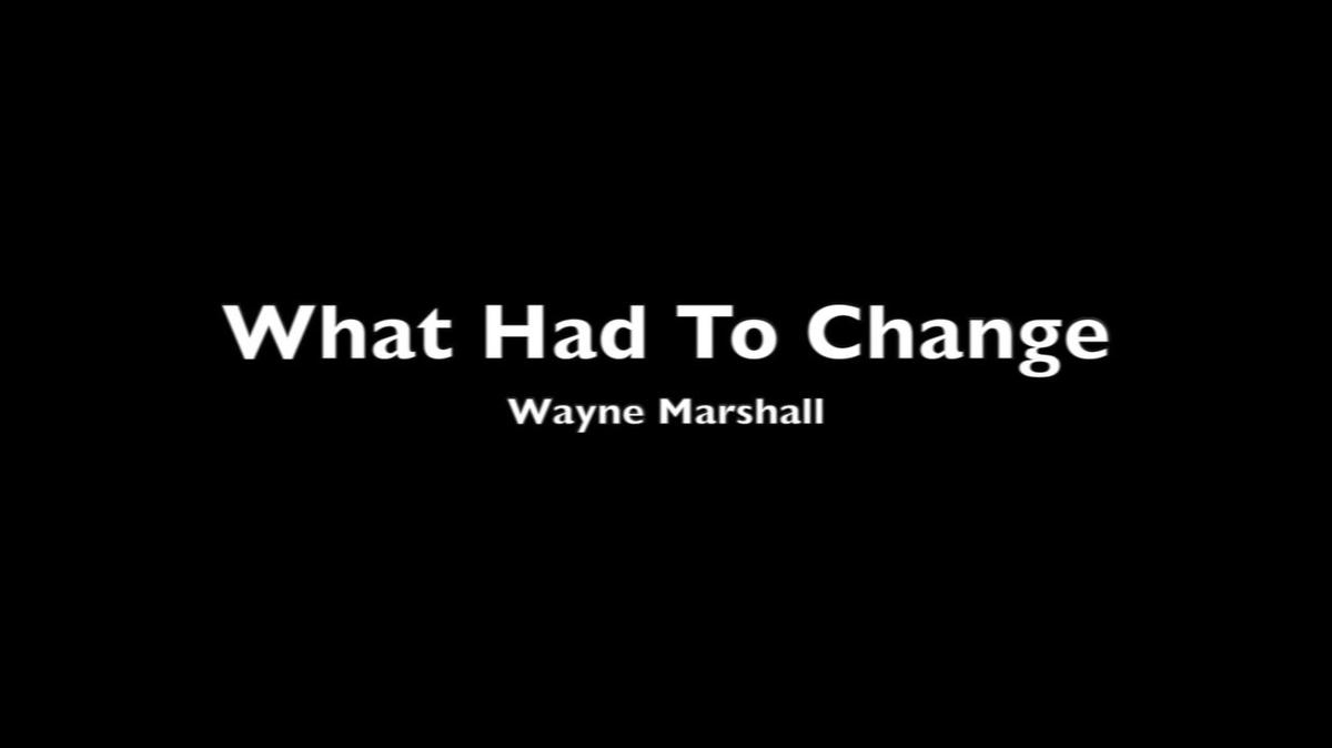 What Had To Change_Wayne Marshall