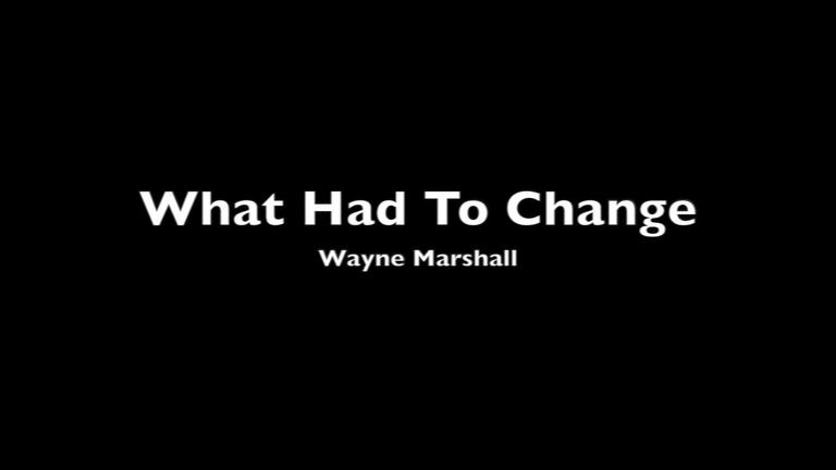 What Had To Change_Wayne Marshall