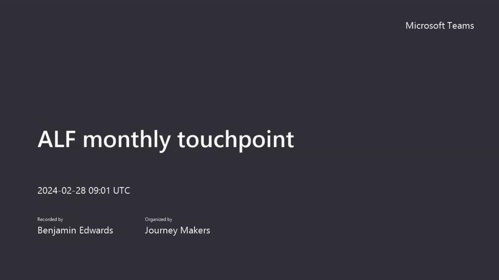 ALF monthly touchpoint Feb 2024