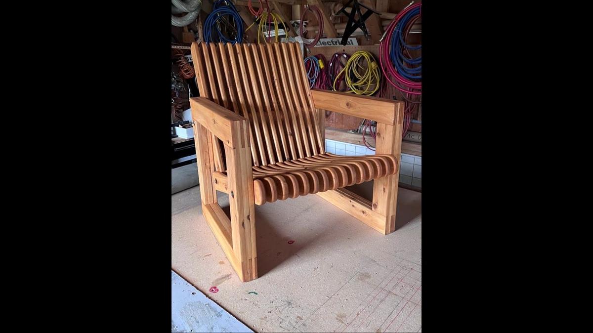 Outdoor Cedar Patio Chair  (wide format)