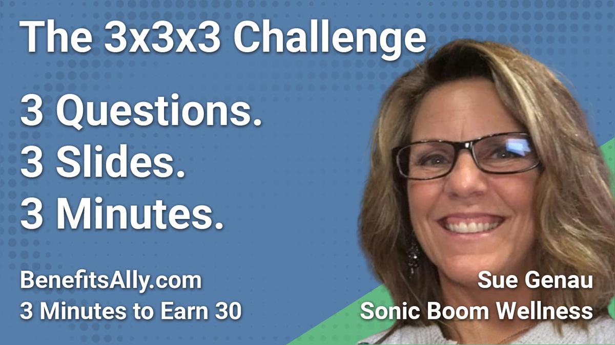 Sonic Boom Wellness - 3x3x3 Challenge With Sue Genau
