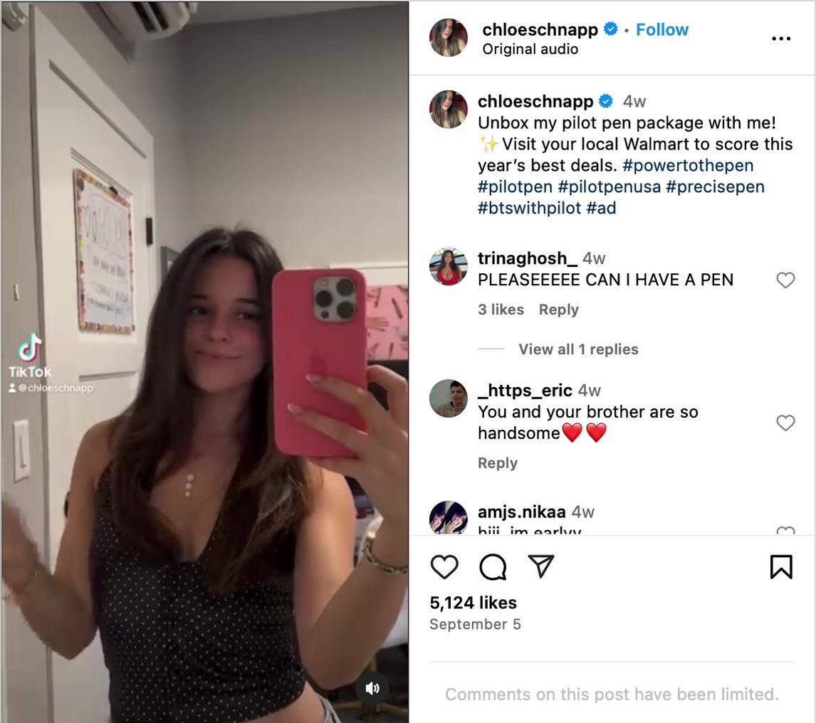 Chloe Schnapp Reel
