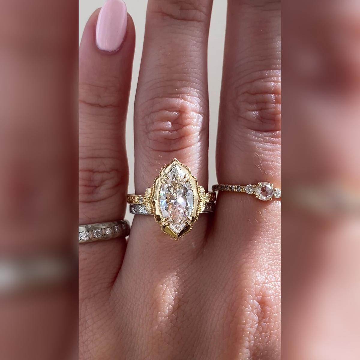 Glory Marquise Wedding Band Pairings