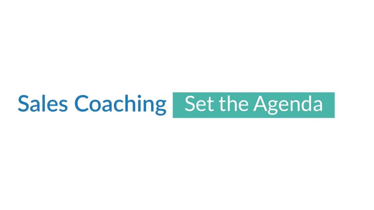 Sales Coaching - Set the Agenda