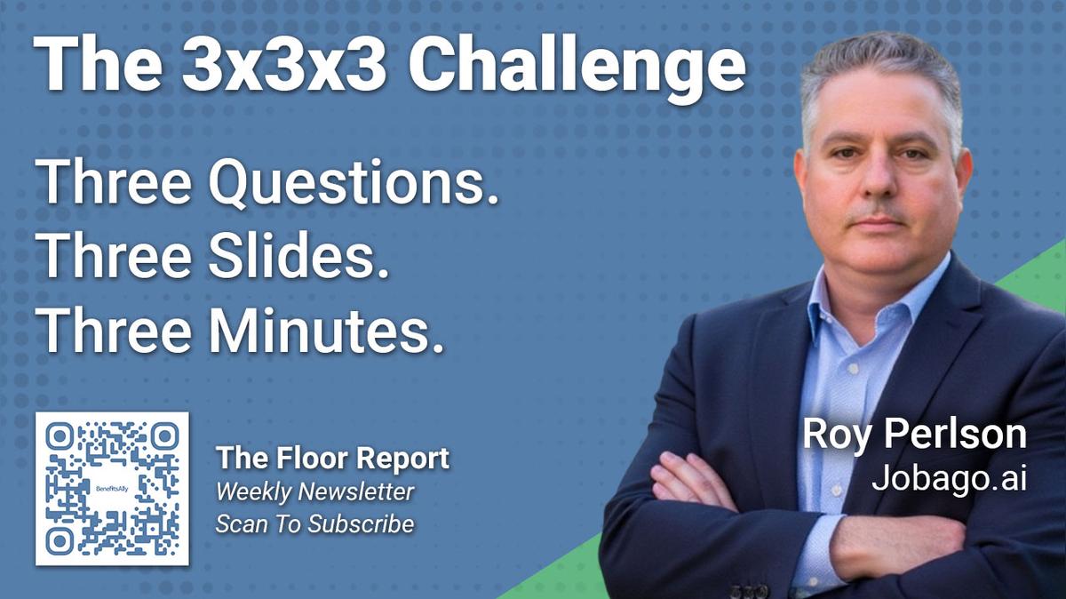 Jobago.ai - 3x3x3 Challenge with Roy Perlson