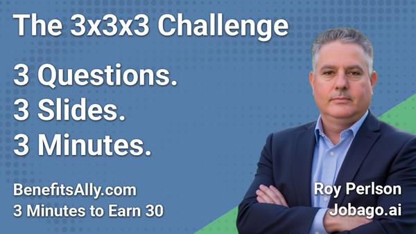 Jobago.ai - 3x3x3 Challenge with Roy Perlson