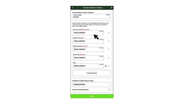 Check Upload Templates