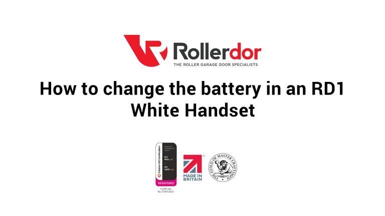 How to change the battery in an RD1 White Handset