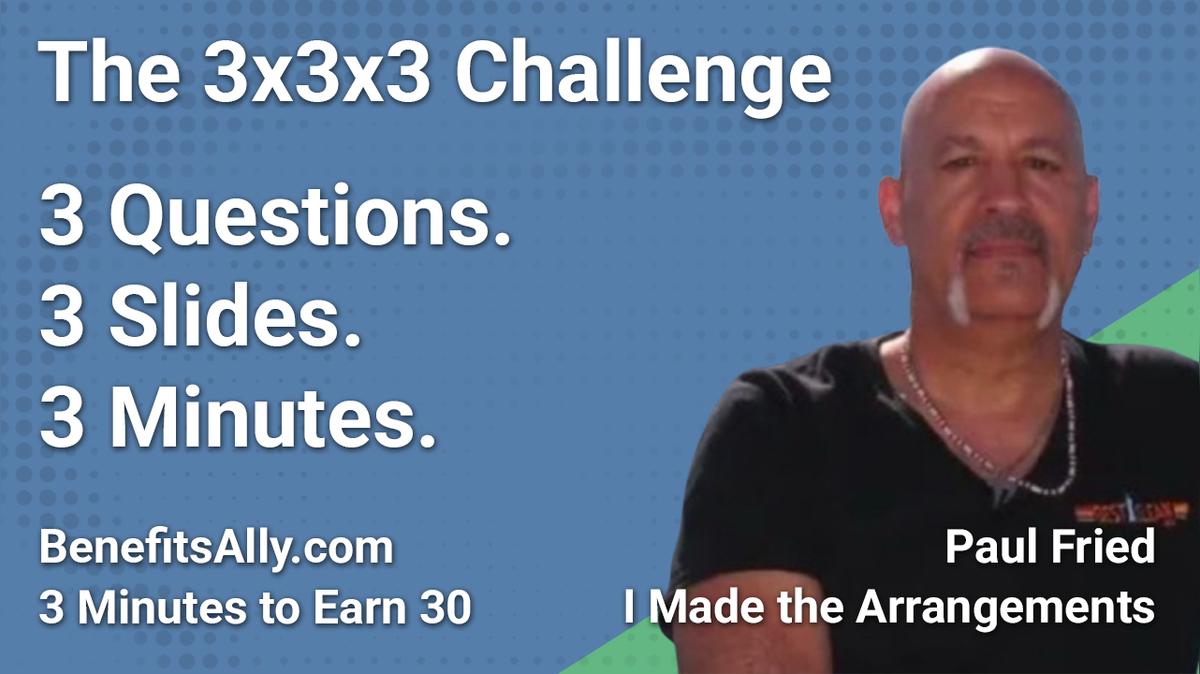 I Made the Arrangements - 3x3x3 Challenge with Paul Fried