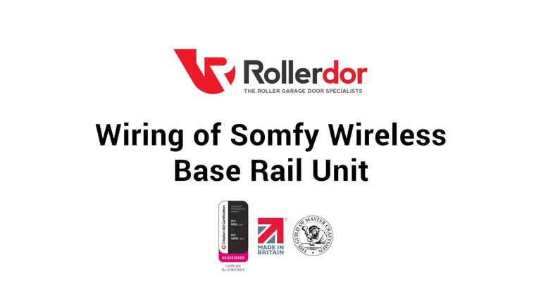Wiring of Somfy Wireless Base Rail Unit