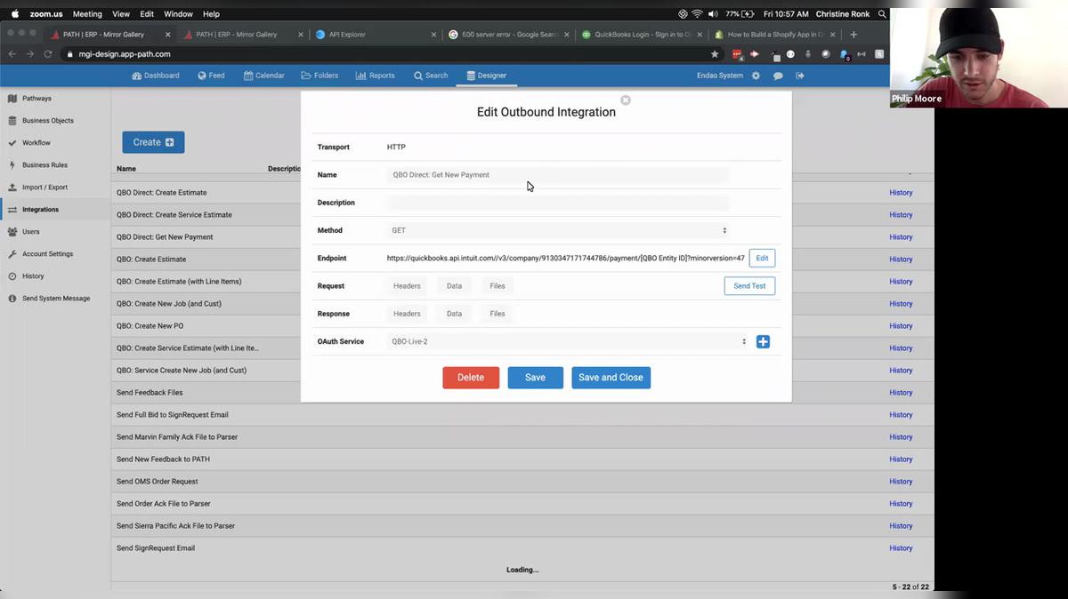 QBO API and Direct Integration - Philip &amp; Christine