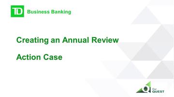 Creating an Annual Review Action Case
