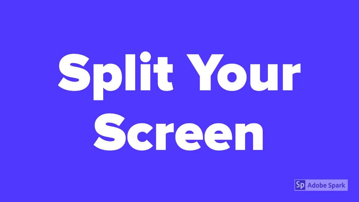 Course Tutorial - How to Split your Screen Video