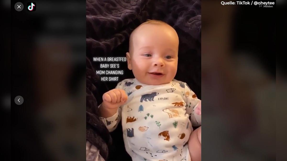 Mamas zeigen Babys ihre Brüste - und sie reagieren einmalig