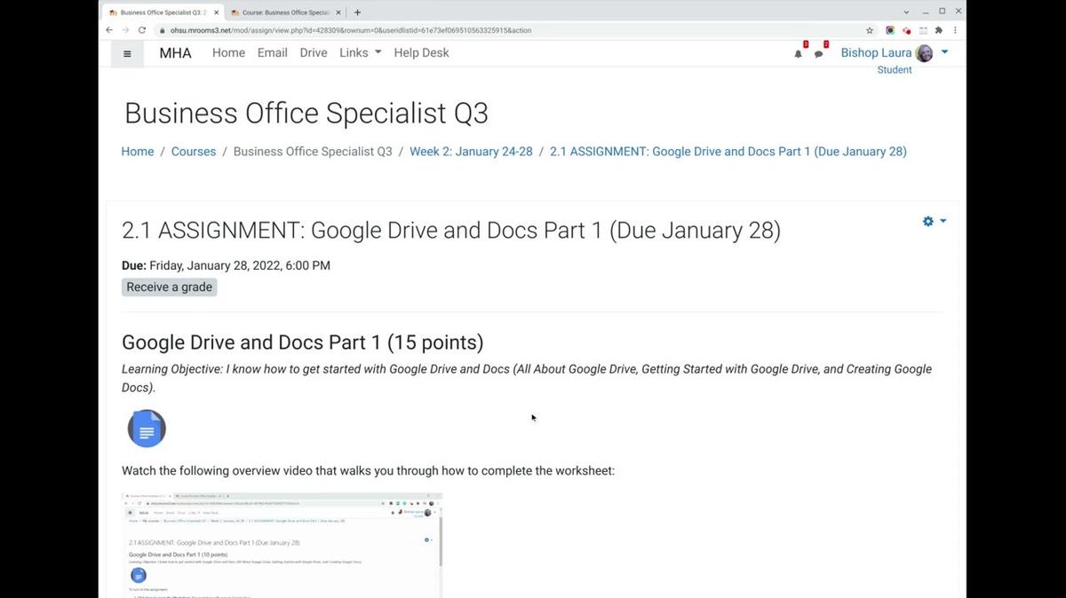 2.1 ASSIGNMENT: Google Drive and Docs Part 1