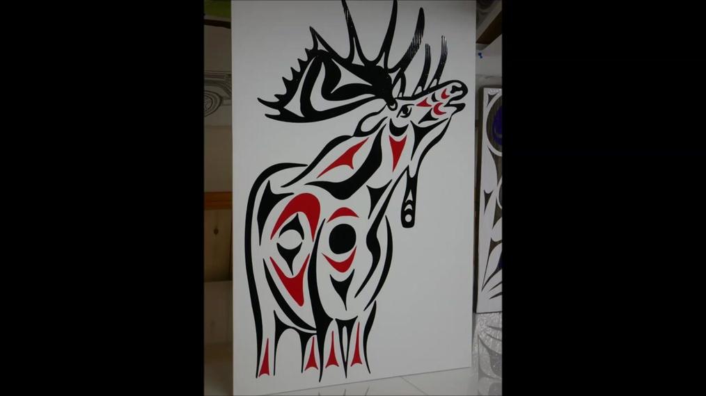 a moose graphic  traced out for a vinyl cut