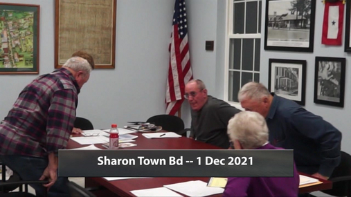 Sharon Town Bd -- 1 Dec 2021