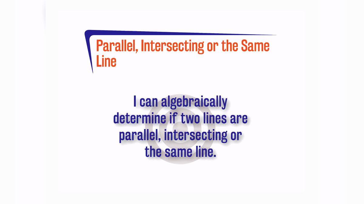 FL A.4.1 Parallel, Intersecting or the Same Line