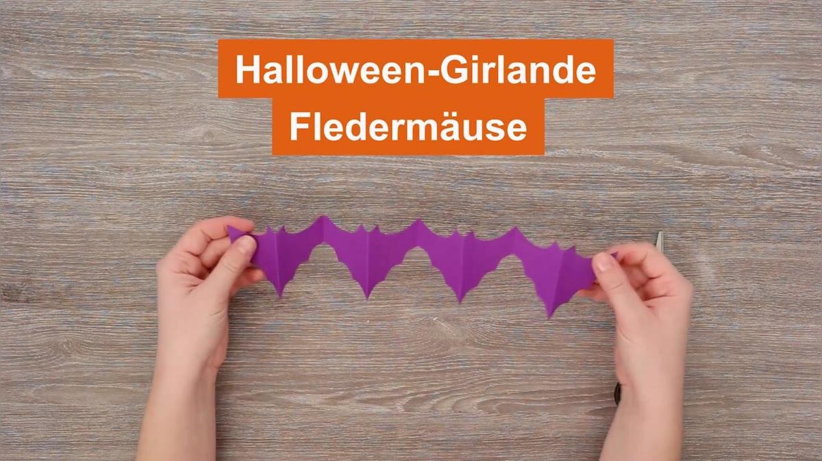 Halloweengirlanden basteln - Fledermaus