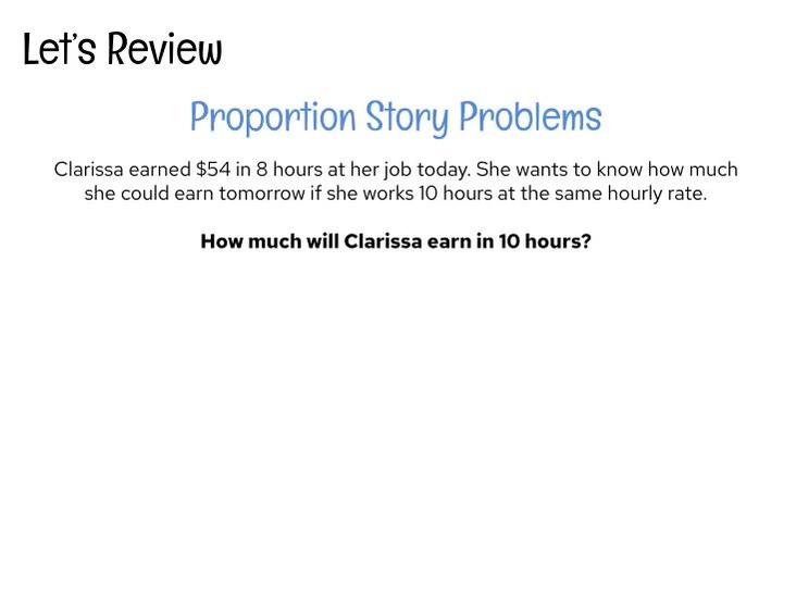REVIEW Proportion Story Problems.mp4