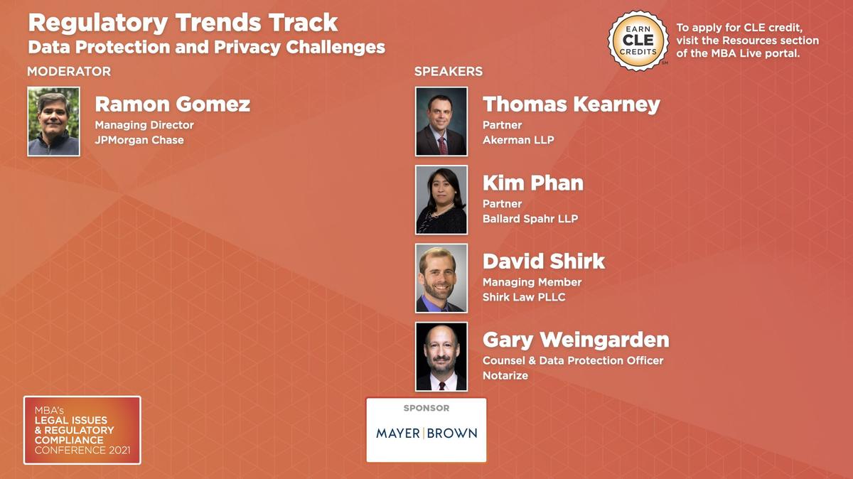 Wednesday Track 2: Regulatory Trends: Data Protection ad Privacy Challenges
