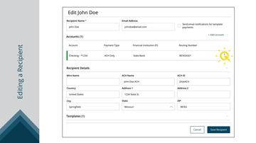 Editing or Deleting a Recipient