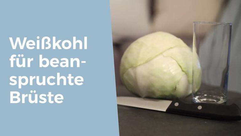 Weißkohl für beanspruchte Brüste