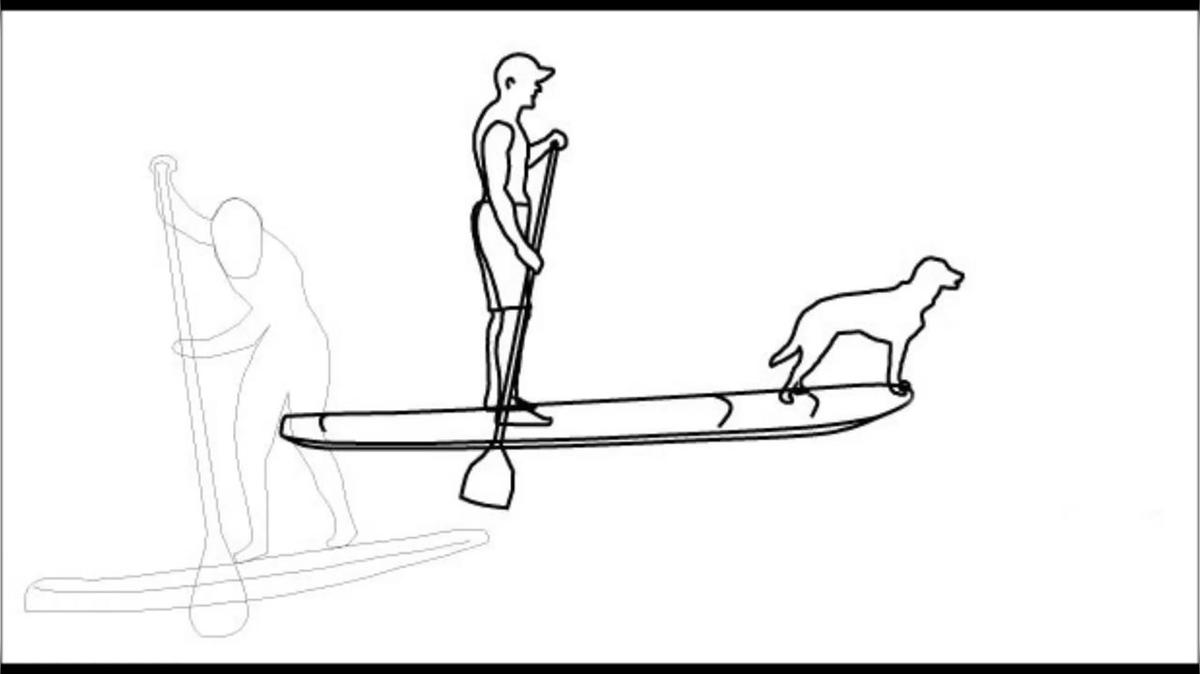 digitize a full sized diagram of a paddle board using logic trace  and   3 jumbo drawing boards