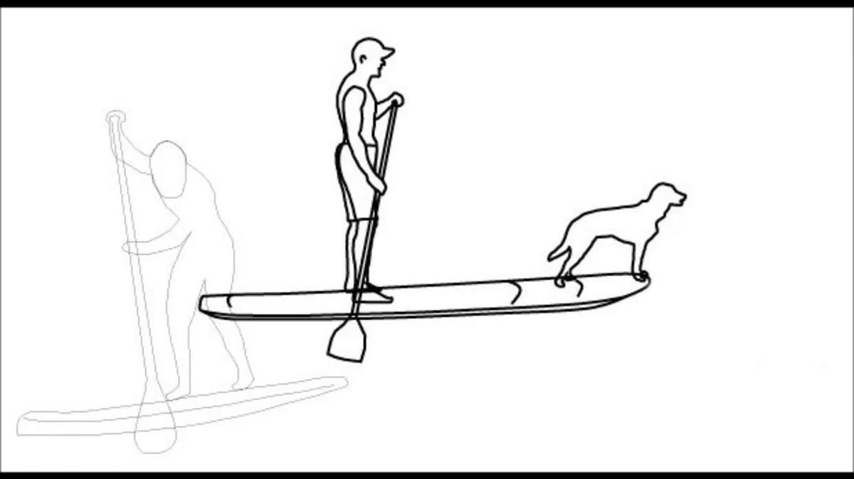 digitize a full sized diagram of a paddle board using logic trace  and   3 jumbo drawing boards