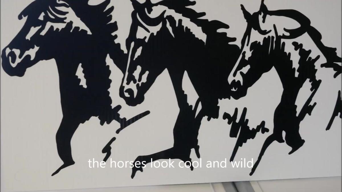 picture of running horses printed and digitized (my favorite)